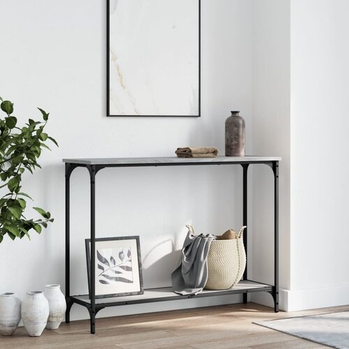 vidaXL Konzolna mizica siva sonoma 101x30,5x75 cm inženirski les Cene