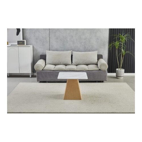 Arti Klub sto CT 6050 Bela keramička ploča/Drvo metalno postolje 800x800x430mm ( 800-616 ) Cene