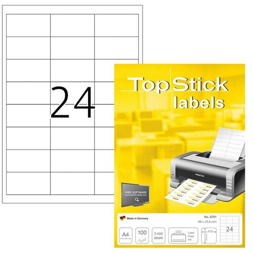 Herma Etikete topstick, 66x33.8 mm, 100/1 HER8701 Slike