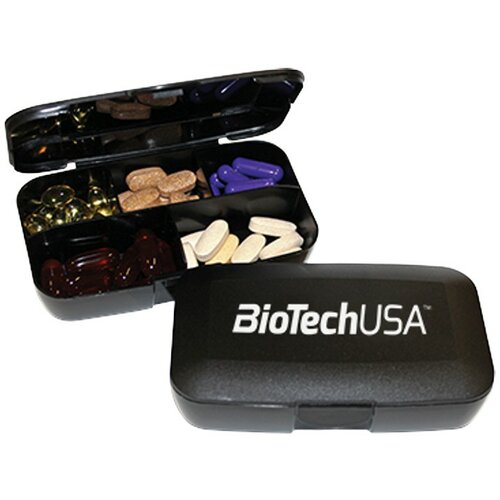 Biotechusa kutija za tablete sa 5 pregrada crna Slike