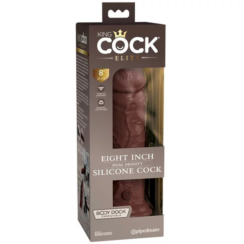 King Cock Elite 8 - pripenjalni, realistični dildo (20 cm) - rjav