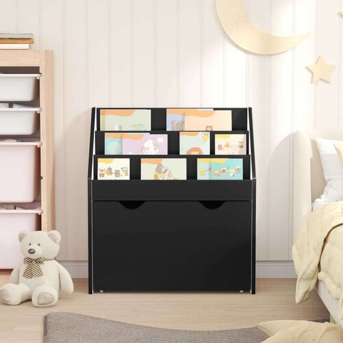 Polica za knjige za djecu s ladicama Crna 60 x 29 5 x 69 cm Slike