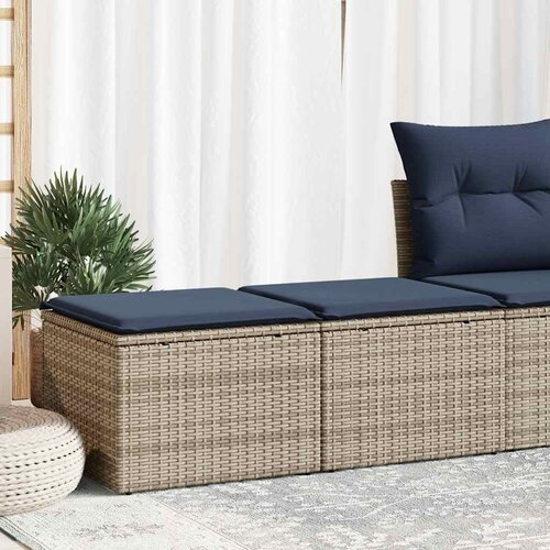  2-dijelni set vrtnih sofa poliratan i bagrem s jastucima sivi Cene