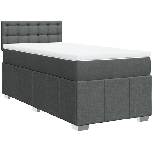 Maison Chic Box spring postelja - Vzmetna postelja z vzmetnico temno siva 90x200 cm blago SL24046, (21891303) Cene