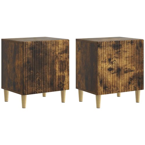 vidaXL Noćni ormar 2 pcs Dimljeni hrast 43 x 34 5 x 50 cm - Dimljeni hrast 2 Cene