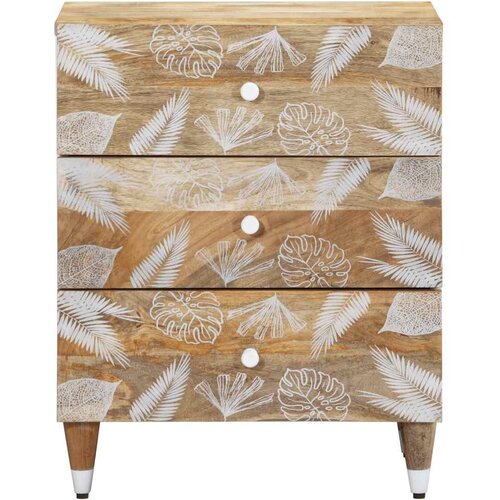 Maison Chic Nočna omarica - Nočna miza 50x33x60 cm trden mangov les, (21688612) Slike