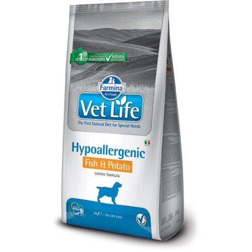 Vet Life hrana za pse formulisana da smanji neželjene reakcije na hranu, riba i krompir, 2kg Cene