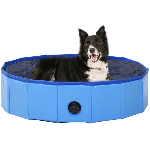  Sklopivi bazen za pse plavi 80 x 20 cm PVC Slike
