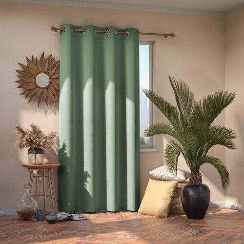 Restilo Zelena zatemnitvena zavesa AmeliaHome Eyelets Mint, 140 x 245 cm Slike