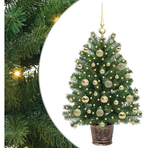  Umjetno božićno drvce s 150 LED svjetlima Zelena 95 cm PE i PVC Slike