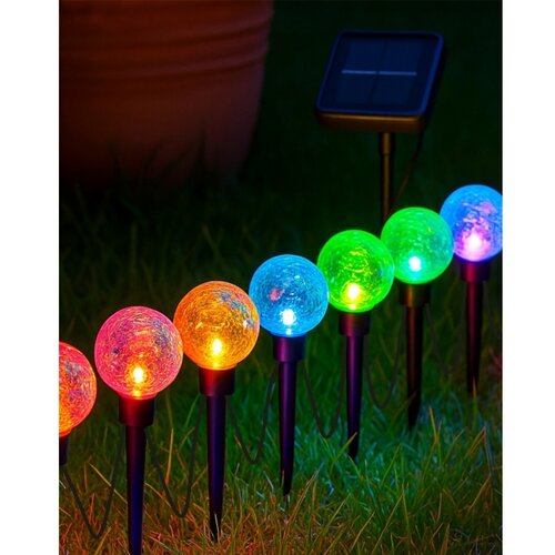  LED RGB solarna svetiljka 10xLED/1,2V 300 mAh IP44 crna Slike