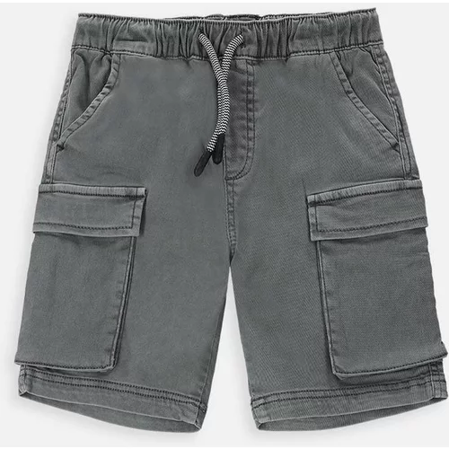 Coccodrillo Otroške kratke hlače siva barva