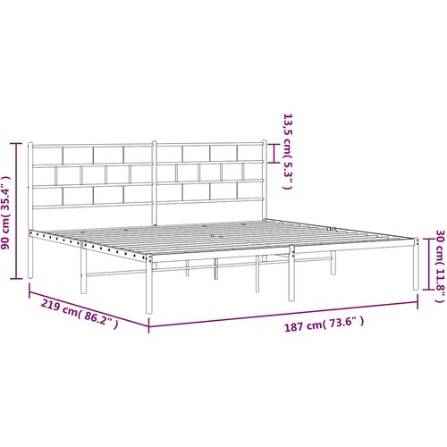  okvir za krevet s uzglavljem crni 183x213 cm Slike