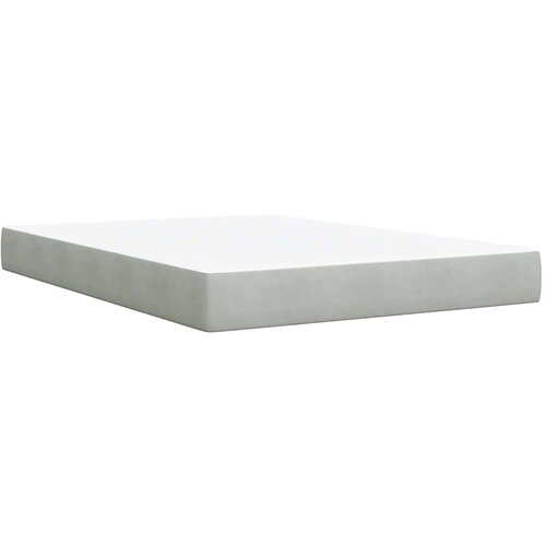  Krevet s oprugama i madracem svjetlosivi 140x190 cm bar&amp;scaron;unasti Slike