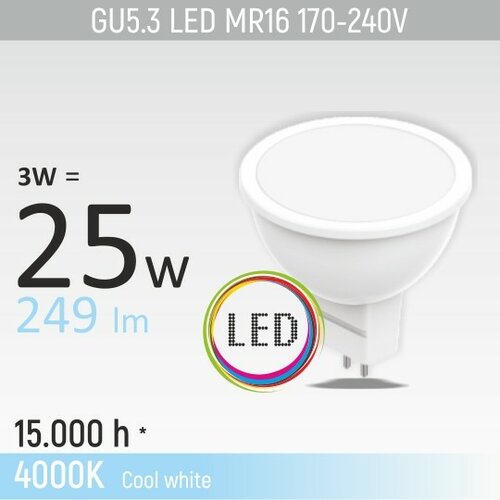 Mitea Lighting GU5.3 3W MR16M1 4000K led sijalica 170-240V Cene