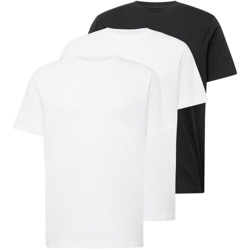 KnowledgeCotton Apparel Majica crna / bijela Slike