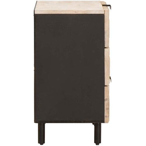  Noćni ormar s ladicama Bijelo 50 x 33 x 62 cm Čvrsto drvo manga Slike