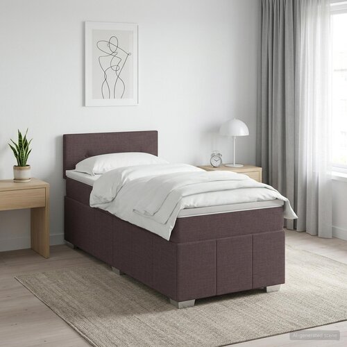  Boxspring krevet s madracem Tamno smeđa 90 x 200 cm Tkanina 90 x 200 x 100.5 cm Cene