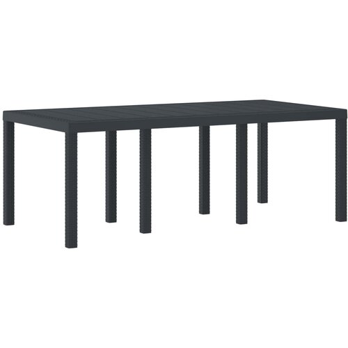  Stol za vrt Antracit 200 x 100 x 73 cm poliratan Cijene