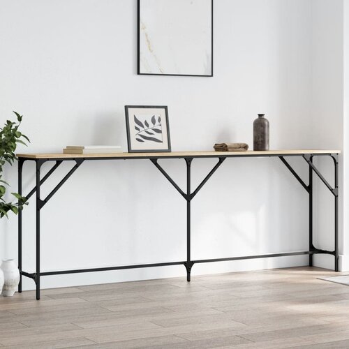  The Living Store Konzolna mizica sonoma hrast 200x29x75 cm inženirski les - Konzolna Mizica, (21522686) Slike