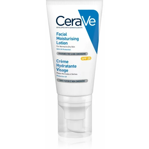CeraVe Moisturizing Facial Lotion SPF25 hidratantna njega za normalnu i suhu kožu 52 ml za žene