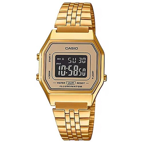 Casio Digitalne ure LA680WGA9B Pozlačena Slike