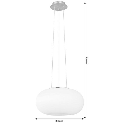 Eglo Optica visilica/2 nikl-mat/opal-mat Slike