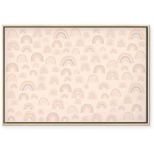  Slika - August Sky - Various Sizes of Rainbows in Calm Colors 60x40 U prirodnom drvenom okviru Slike