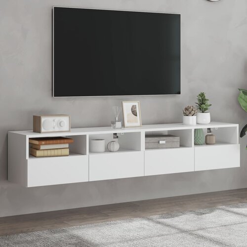 vidaXL Zidni TV ormarići 2 kom bijeli 80x30x30 cm konstruirano drvo Cene