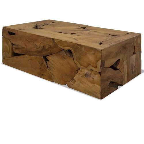  Klubska mizica 90x50x30 cm prava tikovina rjava, (20715768) Cene