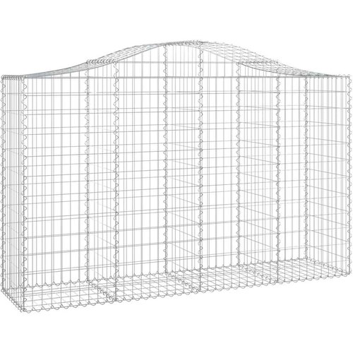  Lučne gabionske ko&amp;scaron;are 8 kom 200x50x120/140cm pocinčano željezo Slike