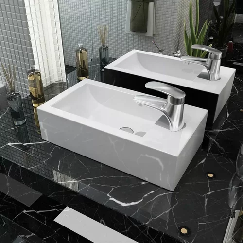  Umivaonik s Otvorom za Slavinu Keramički Bijeli 46x25,5x12 cm