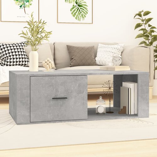 The Living Store Klubska mizica betonsko siva 100x50,5x35 cm inženirski les - Klubska Mizica, (21574570) Cene