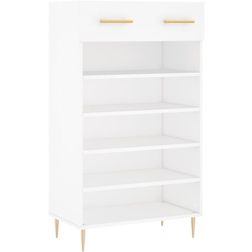 Maison Chic Omarica za obutev - Kopa za čevlje bela 60x35x105 cm inženirski les, (21778292) Slike