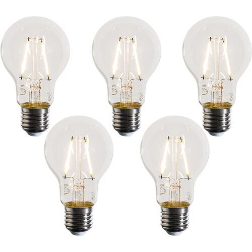 LUEDD Set van 5 E27 LED lampen A60 helder 3W 320 lm 2700K Slike