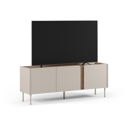 Marckeric Kremno bela/naravna TV omarica v hrastovem dekorju 140x53x35 cm Lucile &amp;ndash; Slike