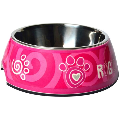 Rogz bubble bowlz l pink paw činija Slike