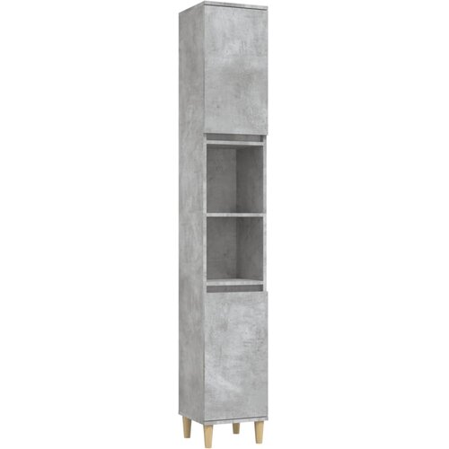 Maison Chic Kopalniška omarica - Kopalniški kabinet betonsko siva 30x30x190 cm inženirski les, (21794517) Cene