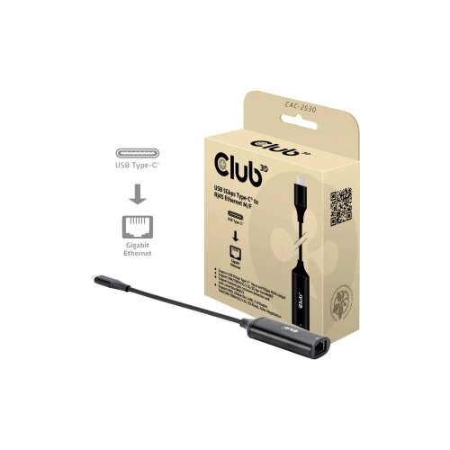 Club3d CAC-2530 adapter [1x USB-C&reg; 5Gbps - 1x RJ45-utičnica] crna 24.5 cm Cijene