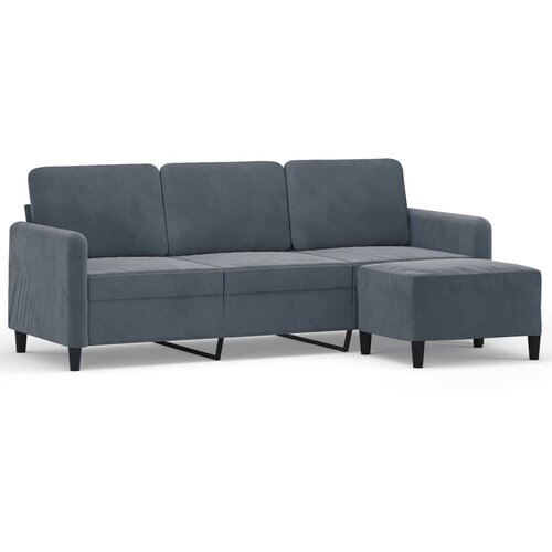 Maison Chic kavč - Sofa - Kanape s stolčkom za noge temno siv 180 cm žamet, (21727947) Cene