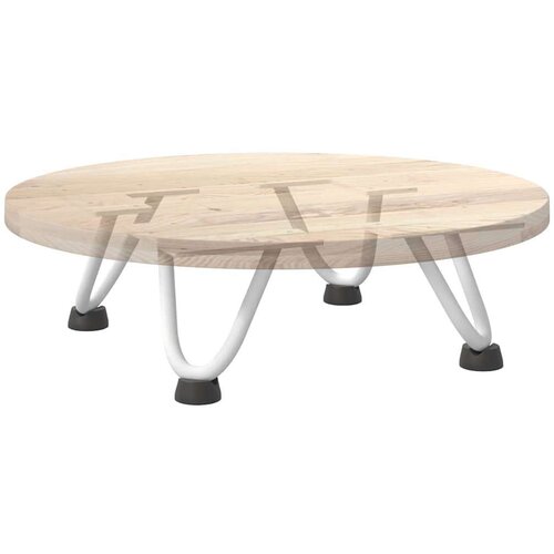 VidaXL Noge s ukosnicama za stolić za kavu 4 kom. bijele 10 cm, puni čelik Slike
