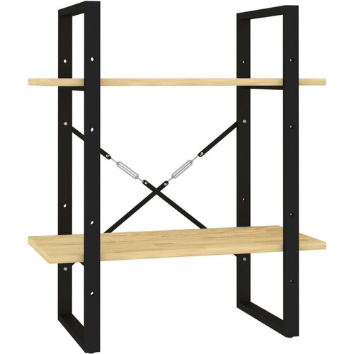 VidaXL Knjižna omara 2-nadstropna 60x30x70 cm trdna borovina Slike