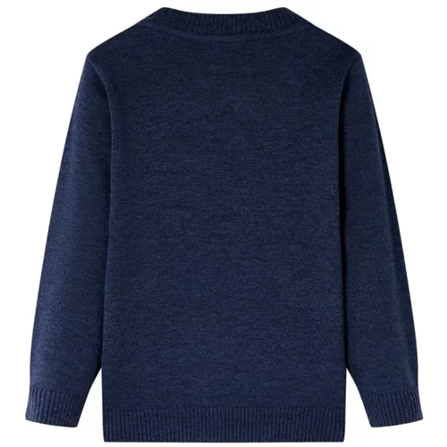 vidaXL Otroški pulover pleten mornarsko moder 92, (20991996)