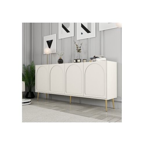Hanah home komoda lyon 80 cream gold Slike