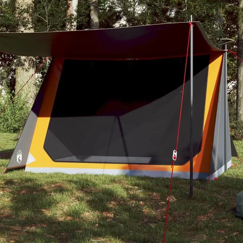 Šator za 2 osobe sivo-narančasti vodootporni