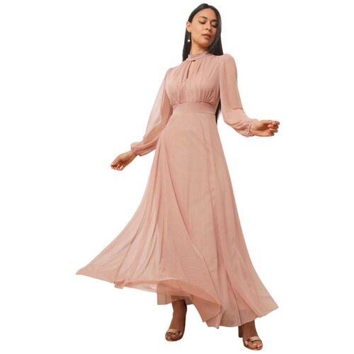 La Modeuse Dolge obleke 78428_P186865 Rožnata Cene
