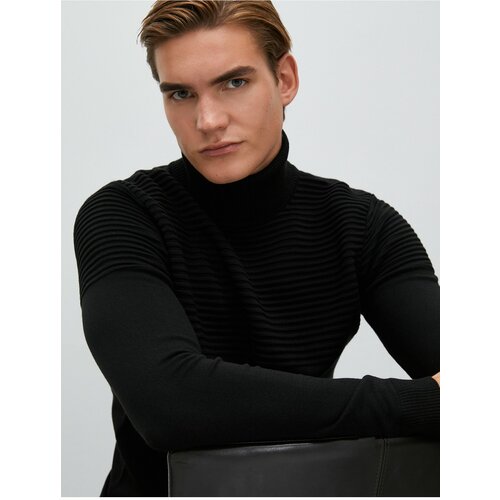 Koton Turtleneck Sweater Slim Fit Textured Long Sleeve Slike