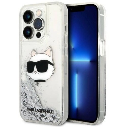 Karl Lagerfeld GLITTER CHOUPETTE HEAD OVITEK ZA IPHONE 14 PRO MAX - SREBRN, (21897641) Cene