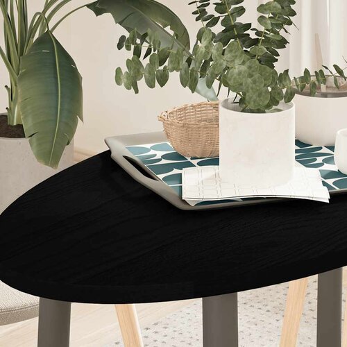 VidaXL Mizna plo&amp;scaron;ča temno rjava 100x50x2 cm trdna hrastovina ovalna Slike