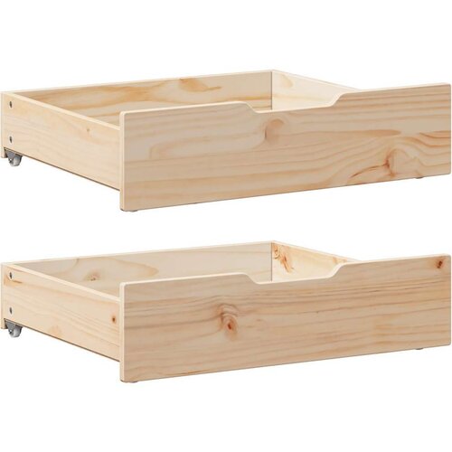vidaXL Ladice ispod kreveta s kotačima 2 kom 75x55x16 cm od borovine Cijene
